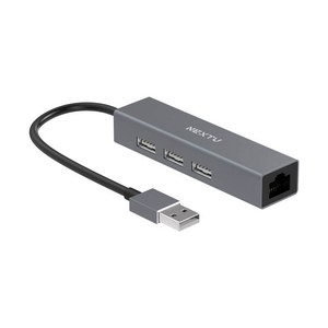 넥스트유 래마돈 USB 2.0 허브 3포트 노트북용 유선랜카드 UH133LAN, 2개