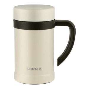 락앤락 모그 스텐 머그컵 텀블러, 화이트, 1개, 500ml