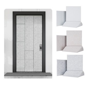 온빛 자석형 현관문 방음판 흡음재 30cm30cm 9T, 12개, 자석형 그레이