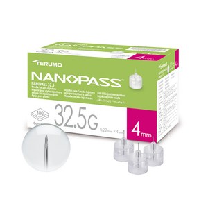 테루모 TERUMO 32.5G 4mm 인슐린 펜니들 100입 1박스 멸균 주사침 주사바늘 일본제조, 테루모 펜니들 32.5G 4mm, 1개