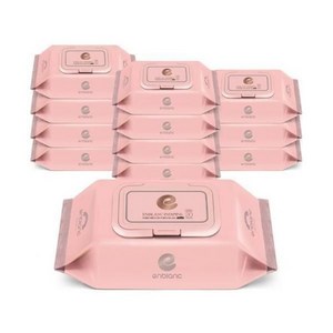 앙블랑 세이프 인디핑크 유아물티슈 휴대캡형, 63g, 20매, 12개