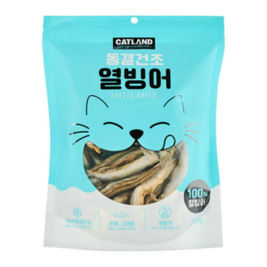 캣랜드 시그니처 반려동물 동결건조 트릿 간식, 1개, 350g, 열빙어