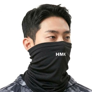 HMK 프리미엄 멀티 쿨 넥워머 마스크 자외선 차단 남여공용 스카프 12가지 색상, 1개, 01  블랙