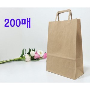 트리플러스 쇼핑백 크라프트 무지 종이가방 크라프트쇼핑백 200매, Kraft