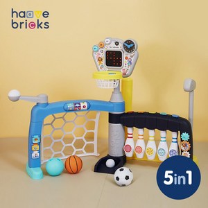 하베브릭스 5IN1 플레이볼 센터 완구, 혼합색상, 1개