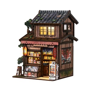 비콘 DIY 미니어처 하우스 일본선술집 일본풍 조립 만들기 키트, 1개, 봄날 잡화상점