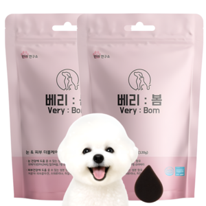 베리봄 강아지 눈 영양제 피부 눈물자국 오메가3, 60정, 종합영양제, 2개