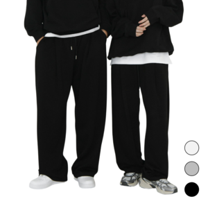 올오브베이직스 남성 투턱 트레이닝 팬츠 운동복 스판 와이드 밴딩