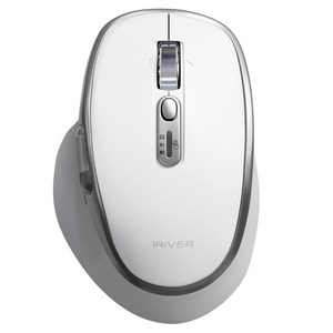 아이리버 스마트스크롤 무한휠 멀티페어링 블루투스 무소음 세미 버티컬 무선 마우스 GT300, WHITE
