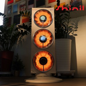 [25년형 최신형] 신일 전기히터 3구 전기난로 하이라이트 업소용 가정용 전기난로, 신일 하이라이트 3구(아이보리), 아이보리