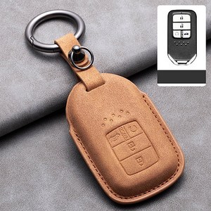 혼다 레더 3D 가죽 스마트 키 케이스 어코드 시빅 CRV 파일럿 오딧세이, 혼다01 샌드카멜