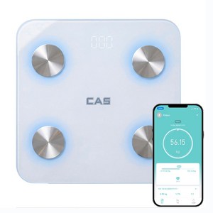 카스 LED 백라이트 스마트 체지방 체중계, 화이트, 1개, BFA-S20