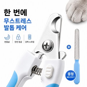 강아지 발톱깎이 반려동물 발톱깎이 고양이 네일클리퍼 안전형 스테인리스, 1개, 블루 대형