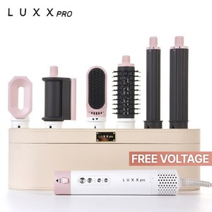 럭스프로 프리볼트 9in1 올인원 BLDC 헤어 스타일러 드라이어 오토컬링 고데기 케이스, 화이트, LUXX PRO FREE