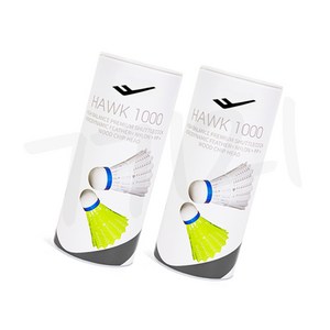 프로스펙스 나일론 셔틀콕 호크 1000, LIME, 3개입, 2개