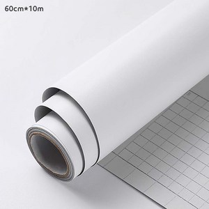 쟈오시 인테리어필름 가구 리폼용 접착식 무광 시트 필름지 멀티 컬러, 흰색