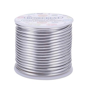 17m 원형 알루미늄 와이어 쥬얼리 제작 DIY 수공예품 3mm, 은색, 1세트