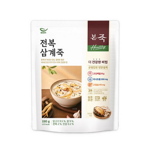 본죽 Healthy 전복삼계죽, 330g, 3개