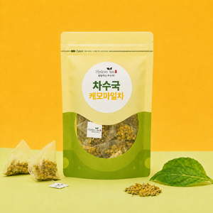 [하이드렌티]차수국 캐모마일차 티백 설탕대체제 천연감미료 (감로차 이슬차)은은하고 부드러운 달달한 차 선물세트, 1개, 1.차수국캐모마일차 지퍼팩 23g