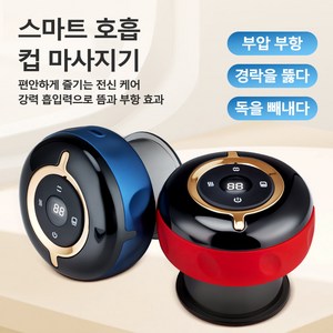 LCD 디스플레이 12단 자동 전동 부항기 (KC인증 가정용), 빨간색, LG-D23