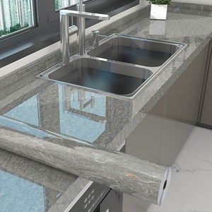 위드마스터 손쉬운 대리석 리폼 고광택 방수 시트지, 그레이