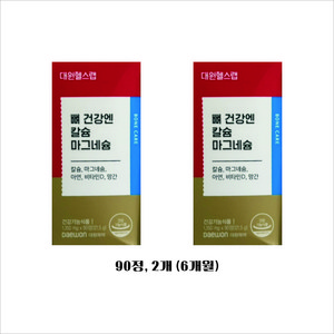 대원헬스랩 뼈 건강엔 칼슘 마그네슘 121.5g, 90정, 2개