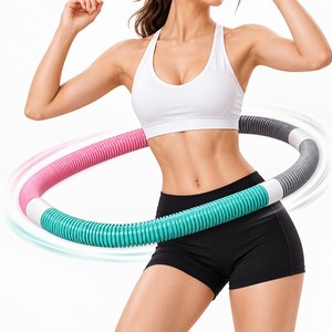 라비범 무게감있는 스프링 훌라후프 뱃살 다이어트 홈트 복부운동 기구, 1개, 단색, 1200g