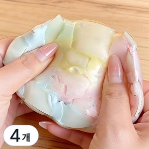 샤오홍슈 KC인증 왁뿌볼 왁스뿌시기 말랑이 대형6cm, 4개, 56g, 마카롱