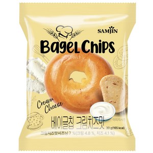 삼진 베이글칩 크림치즈맛, 30g, 4개