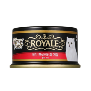 팬시피스트 로얄 고양이캔 간식캔 참치캔 게살캔, 24개, 85g, 닭
