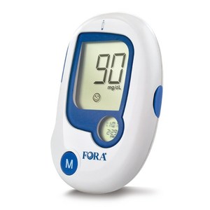 (FDA 승인) 포라 혈당측정기 풀세트 (기계+시험지100+침100+알콜솜100+전용파우치+채혈기) FORA 혈당체크기 SW, 1세트, 포라 혈당측정기 세트