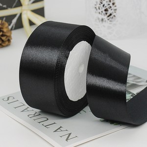 기본 새틴 공단 리본끈 40mm, 39# 블랙, 1개, 22m