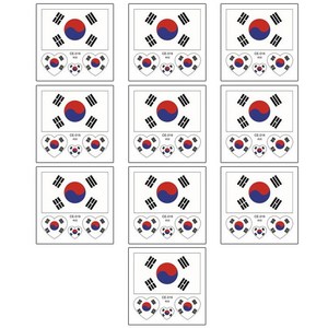 (10장세트)CE10 대한민국 코리아 태극기 타투스티커 축구 한국 응원, CE한국10매, 1개