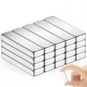40x10x5mm 초강력 네오디움 마그네틱 사각 자석 세트, 20개, 실버