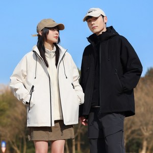 반전 바람막이+후리스 남여공용 바람막이 방수점퍼 후드집업 등산자켓 방풍방수 등산복 아웃도어 후드 탈부착