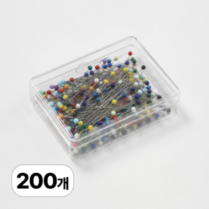 로멀리 유리 구슬핀 38mm, 200개, 혼합색상
