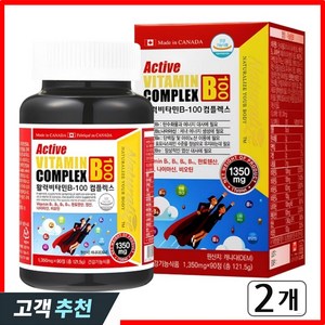 네추럴라이즈 활력비타민B 100 컴플렉스, 90정, 2개