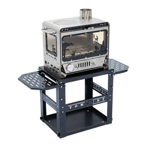 TOMOUNT 투마운트 캐슬 감성 캠핑 야외 화목난로 테이블 포함, 캐슬 화목난로(대형+연통 세트 포함)