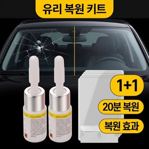 LIONGD [KTC인증완료] 1+1 독일 기술 적용 자동차 유리 복원제 돌빵 기스 최신 버전, 2개, 2ml