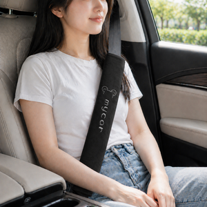 서온리 벨벳 어깨끈 목졸림방지 성인 어린이 자동차 차량 안전벨트커버 쿠션 가드, 1개, 매트블랙