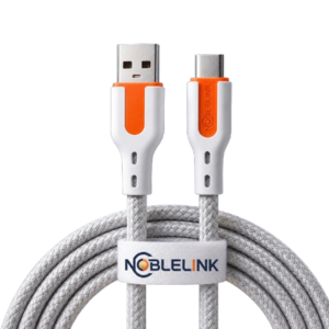노블링크 C타입 초고속충전 케이블 USB A to C 60W 갤럭시 아이폰 호환 최적화, 오렌지, 1개, 2m