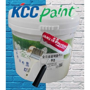 KCC친환경 광택 플러스 코팅 투명+도구(로라 평붓) 낙서방지용 내부용, 투명무광+도구, 1개, 4ml