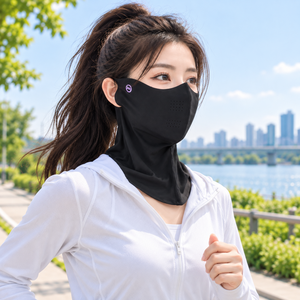 1+1 자외선차단 마스크 페이스 넥커버 쿨 자전거 러닝 골프 등산 냉감 KC인증, 1세트, 그레이