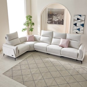 베르체 코너형 6인용 메카원단 패브릭 모듈 전동 리클라이너소파 홈바 미포함