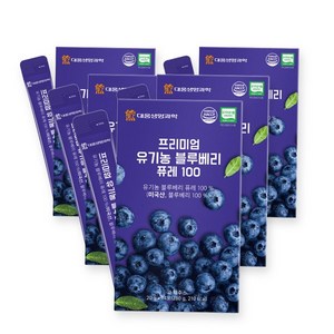 대웅생명과학 프리미엄 유기농 블루베리 퓨레 100, 280g, 5개