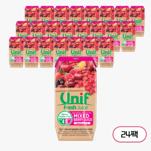 유니프 믹스베리 주스, 200ml, 24개