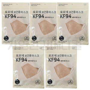 모모네 KF94 2D 새부리형 컬러 마스크 5매입 대형 국산마스크, 5개, 5개입