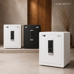 가정용 디지털 금고 지문인식 비밀번호 450x380x300 원격승인 비상열쇠 스마트 보안금고 사무실 개인용, 뮌헨 블랙 - 지문인식