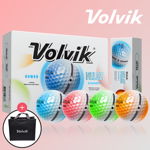 볼빅 벨로즈 캔디 VELOZ candy 초 저압축 3피스 고반발 컬러 골프공 쇼핑백 증정, 칼라, 1개, 12개입