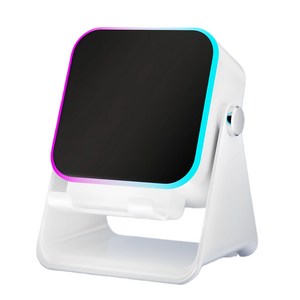 KBKXOZ 4in1 스마트 센서 블루투스 스피커 / 휴대폰 거치대 내장 /휴대폰 충전 지원/ RGB 무드등, [무선 충전형]화이트, 027